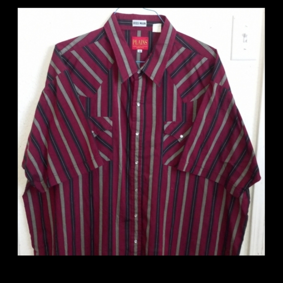 Plains Big Man Pearl Snap Button Down Shirt - Picture 2 of 4
